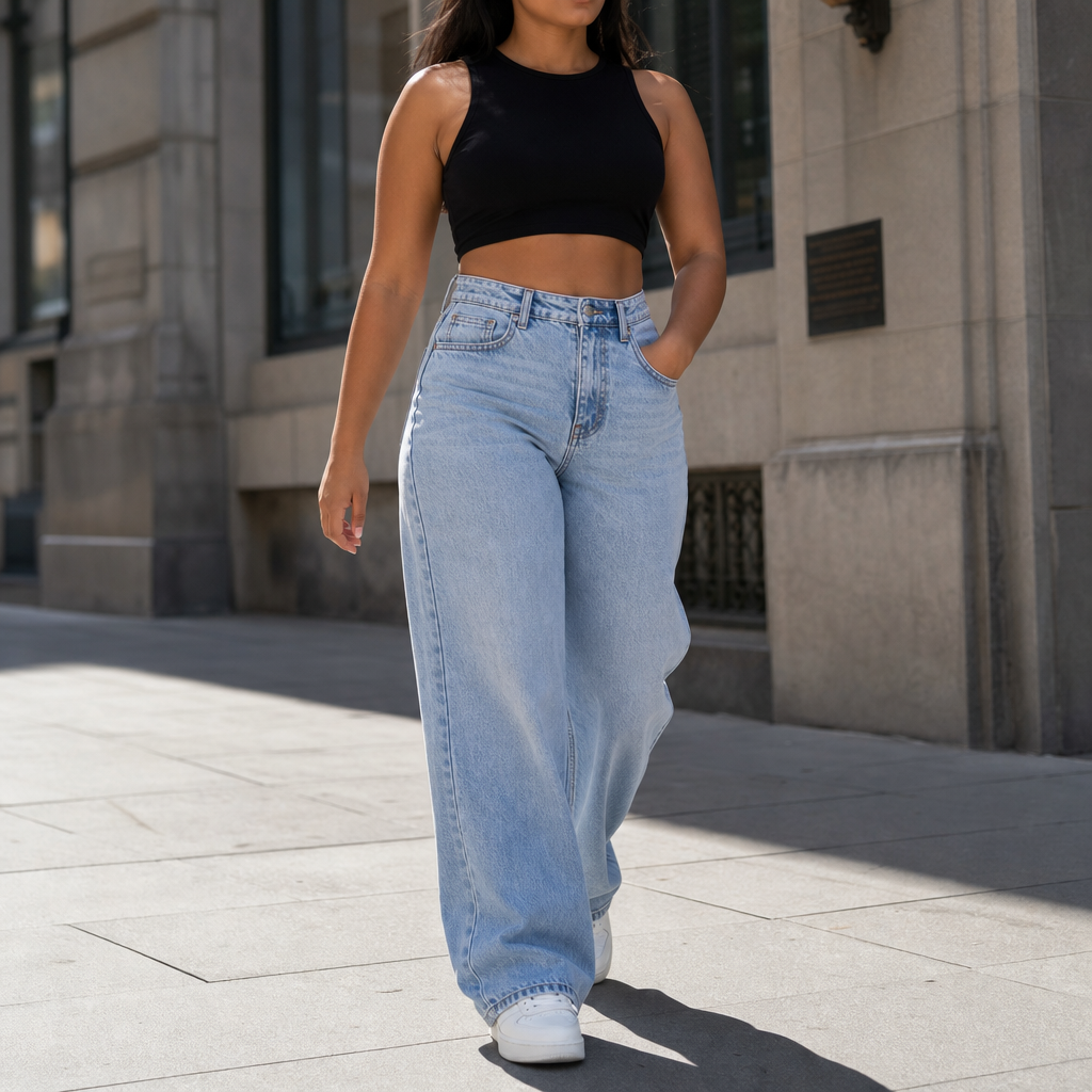 High-Rise Relaxed Straight-Leg Jeans