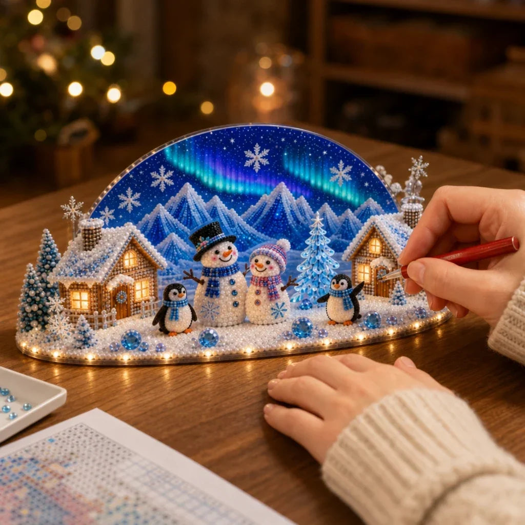 Rhinestone And Pearl Christmas Village Kit