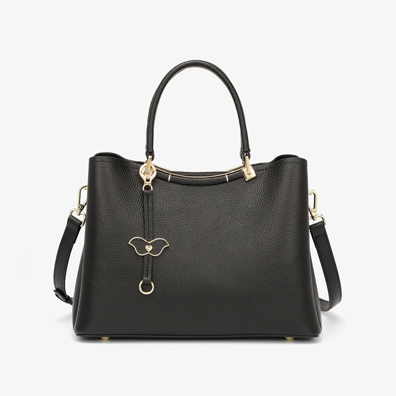 Lady Cowhide Leather Retro Fashion Hand Bag