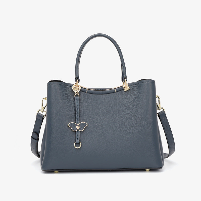 Lady Cowhide Leather Retro Fashion Hand Bag