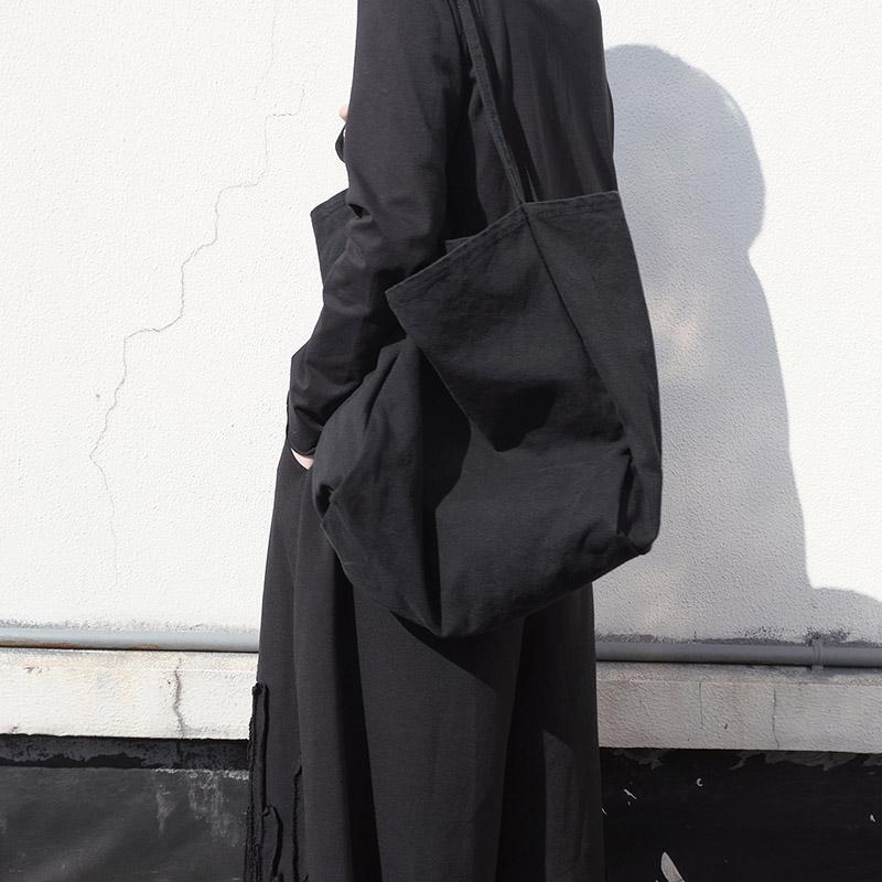 Large Capacity Shoulder Canvas Bag Black