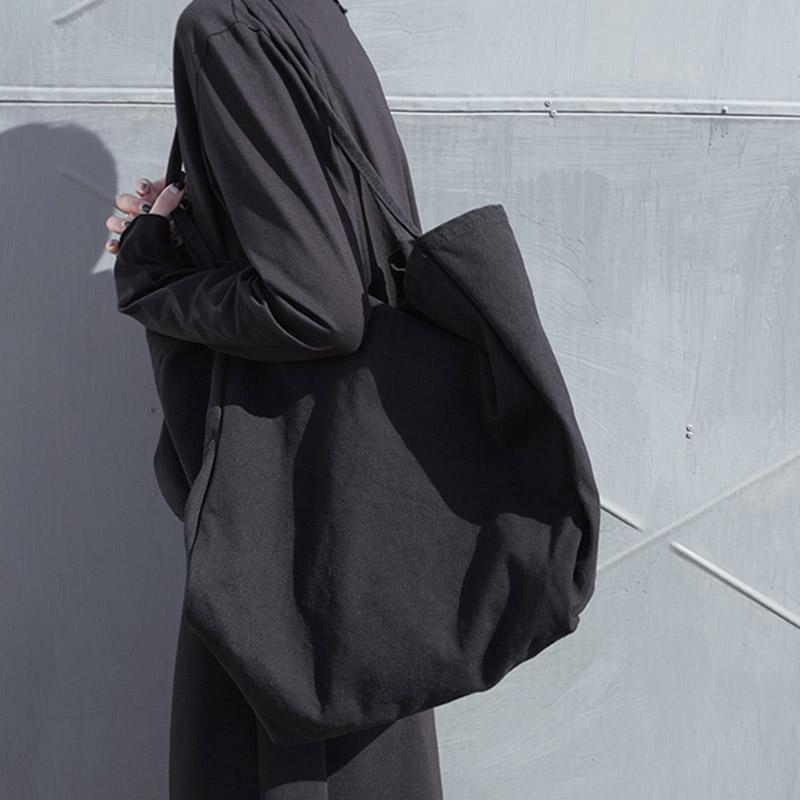 Large Capacity Shoulder Canvas Bag Black