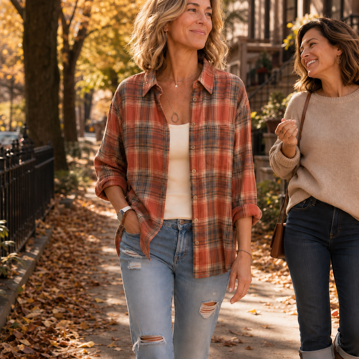 Plaid Button-Down Shirt