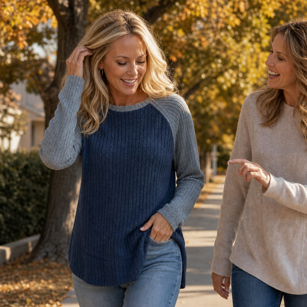 Knit Raglan Sleeve Top