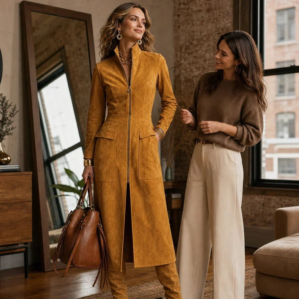 Longline Zip-Up Coat