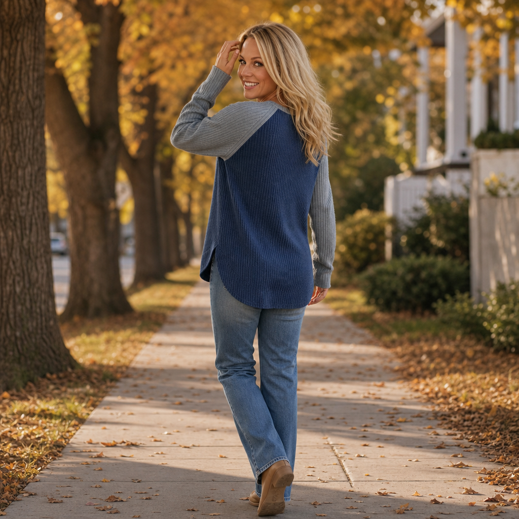 Knit Raglan Sleeve Top