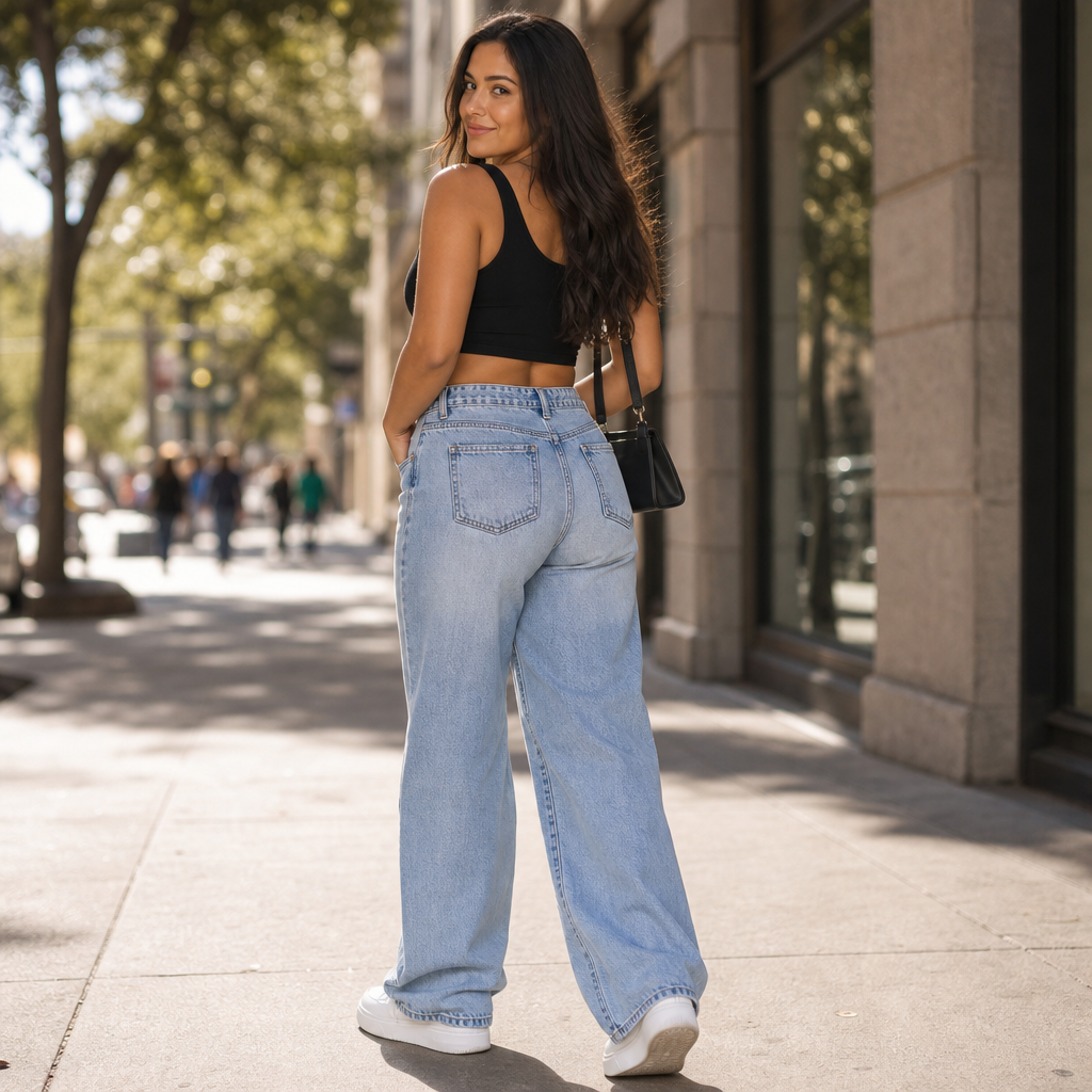 High-Rise Relaxed Straight-Leg Jeans