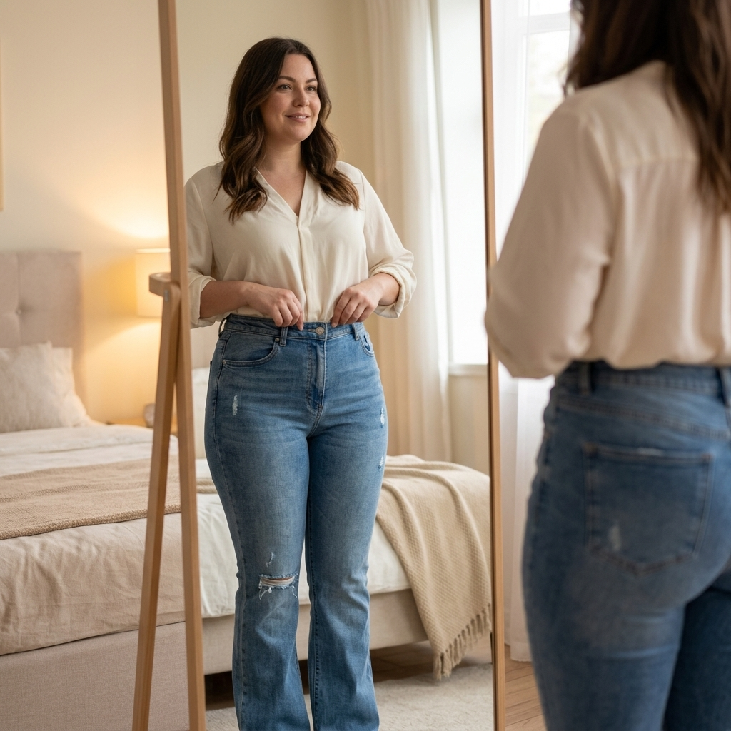High Waist Ripped Flare Jeans