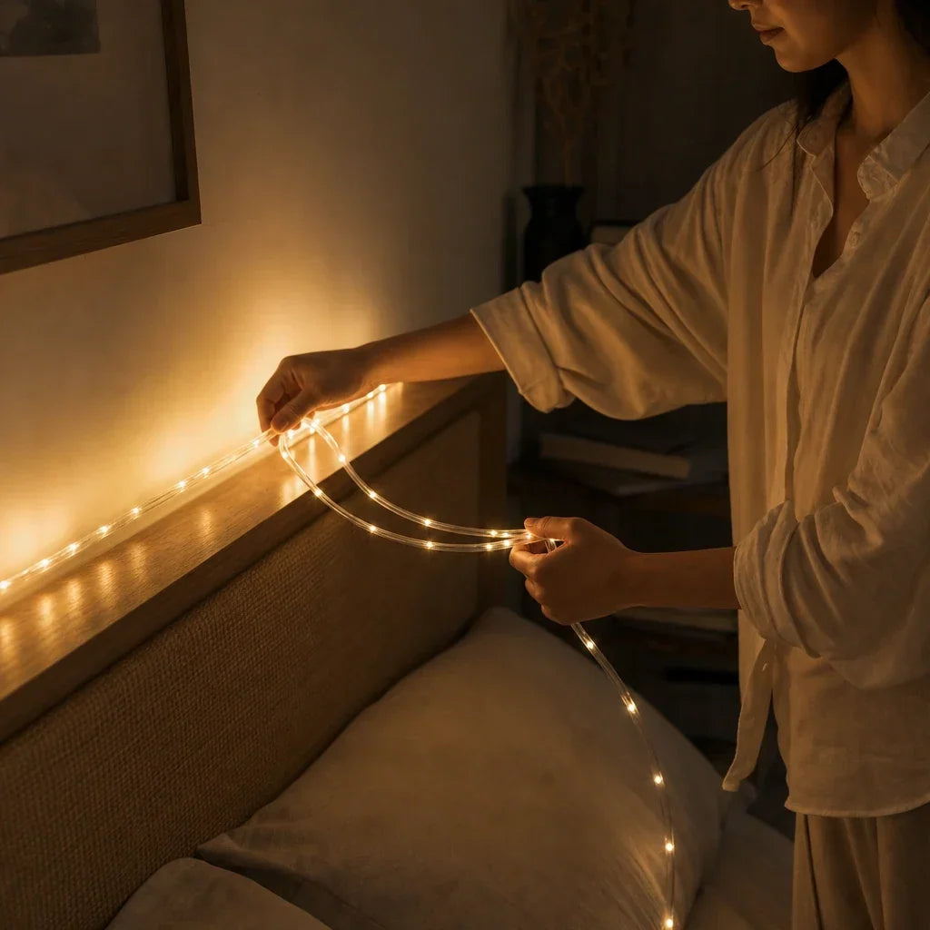 Solar PVC Tube Outdoor String Lights