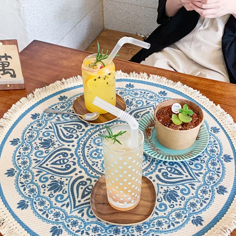 Retro Totem Cotton Linen Circle Tablecloth