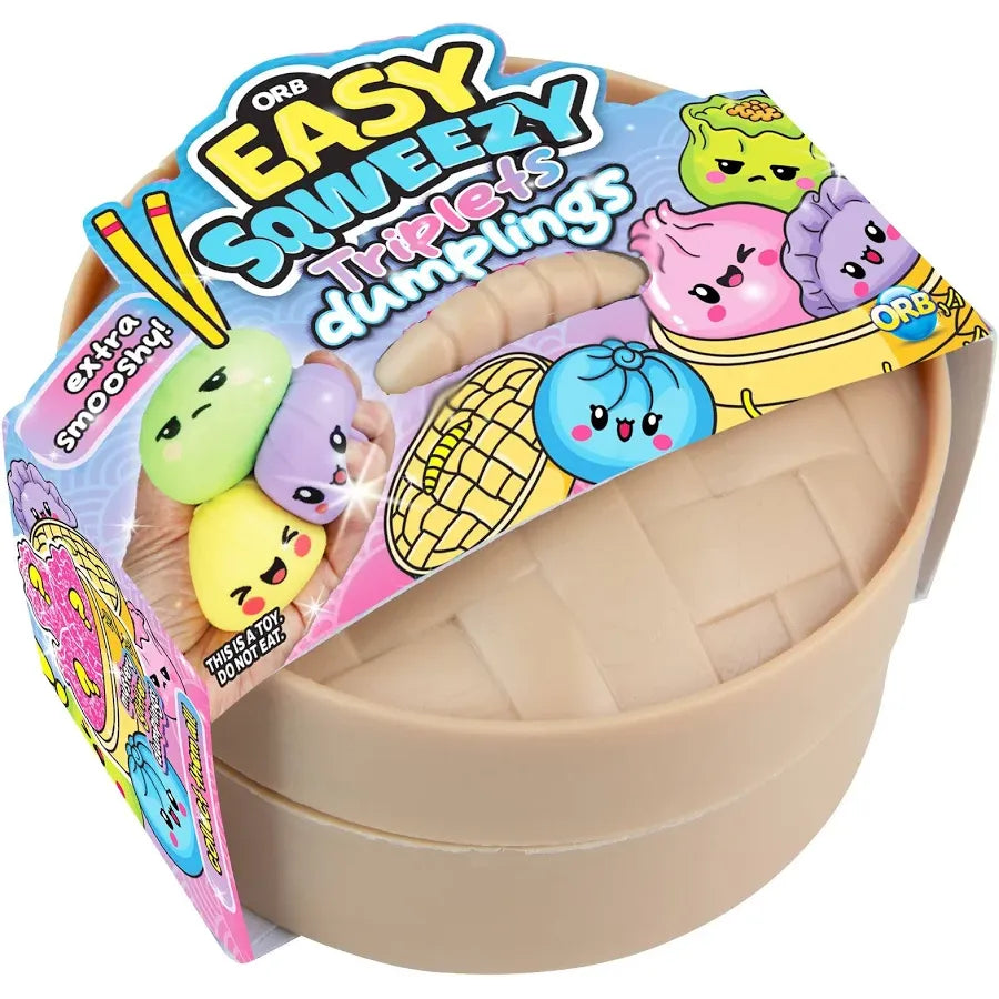 ORB Easy Sqweezy Triplets Dumpling Mystery Squishy Sensory Toy