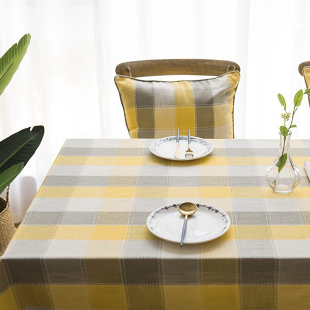 Simple Waterproof Tablecloth Linen Tablecloth Rectangular Table Cover Fabric