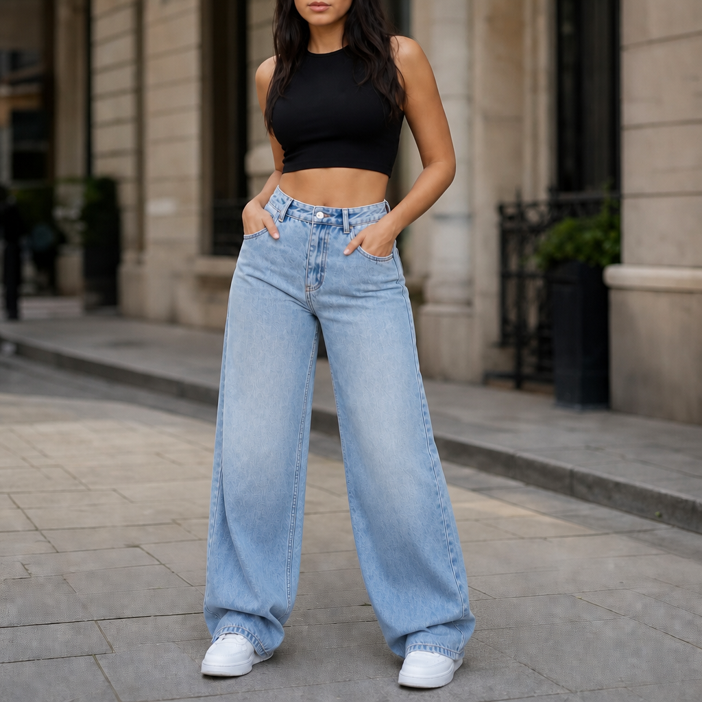 High-Rise Relaxed Straight-Leg Jeans
