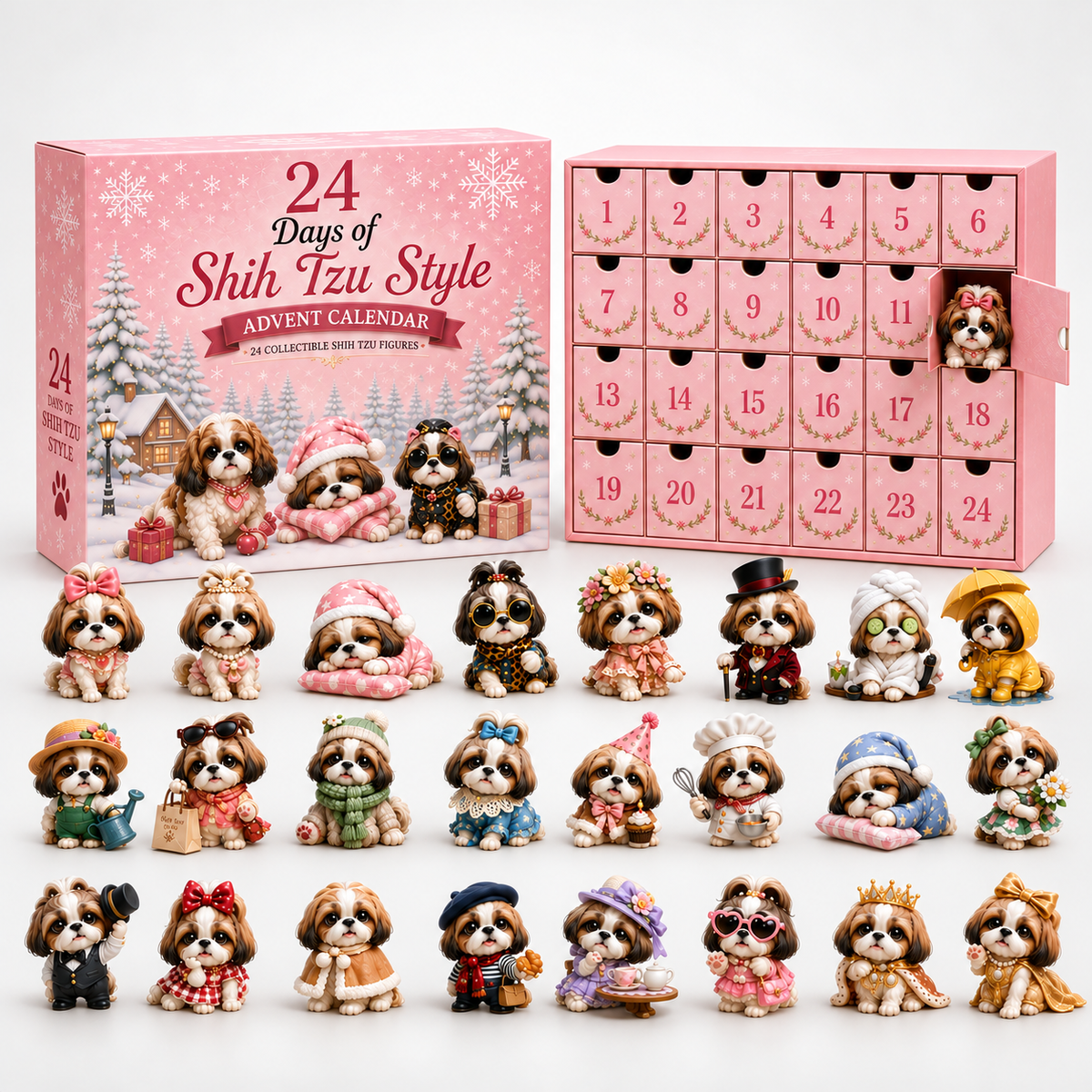 24-Day Shih Tzu Figurine Advent Calendar
