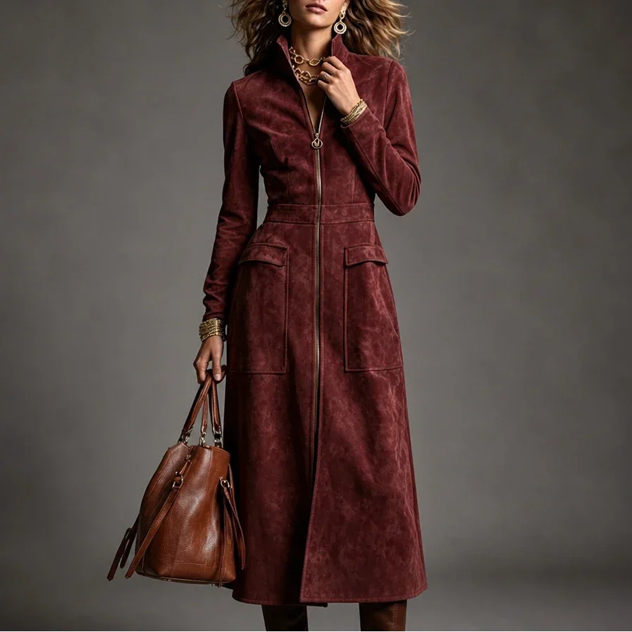 Longline Zip-Up Coat