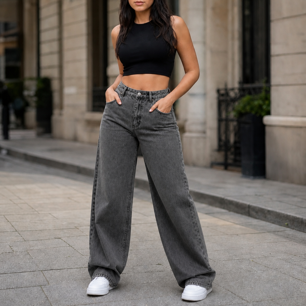 High-Rise Relaxed Straight-Leg Jeans