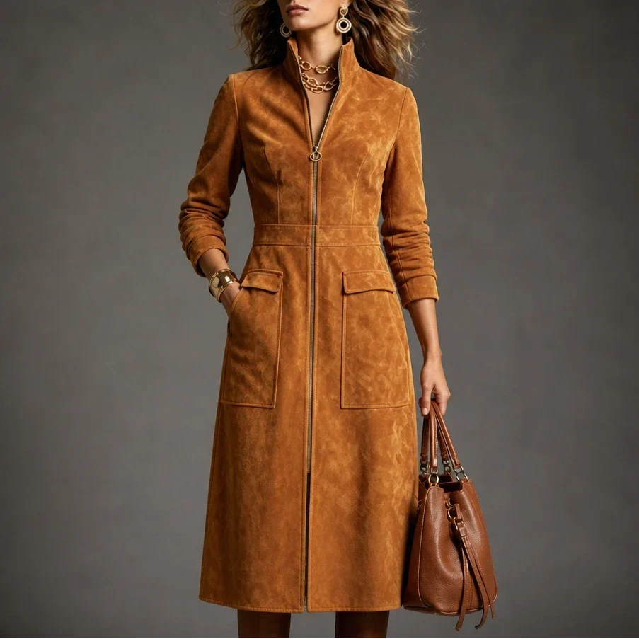 Longline Zip-Up Coat