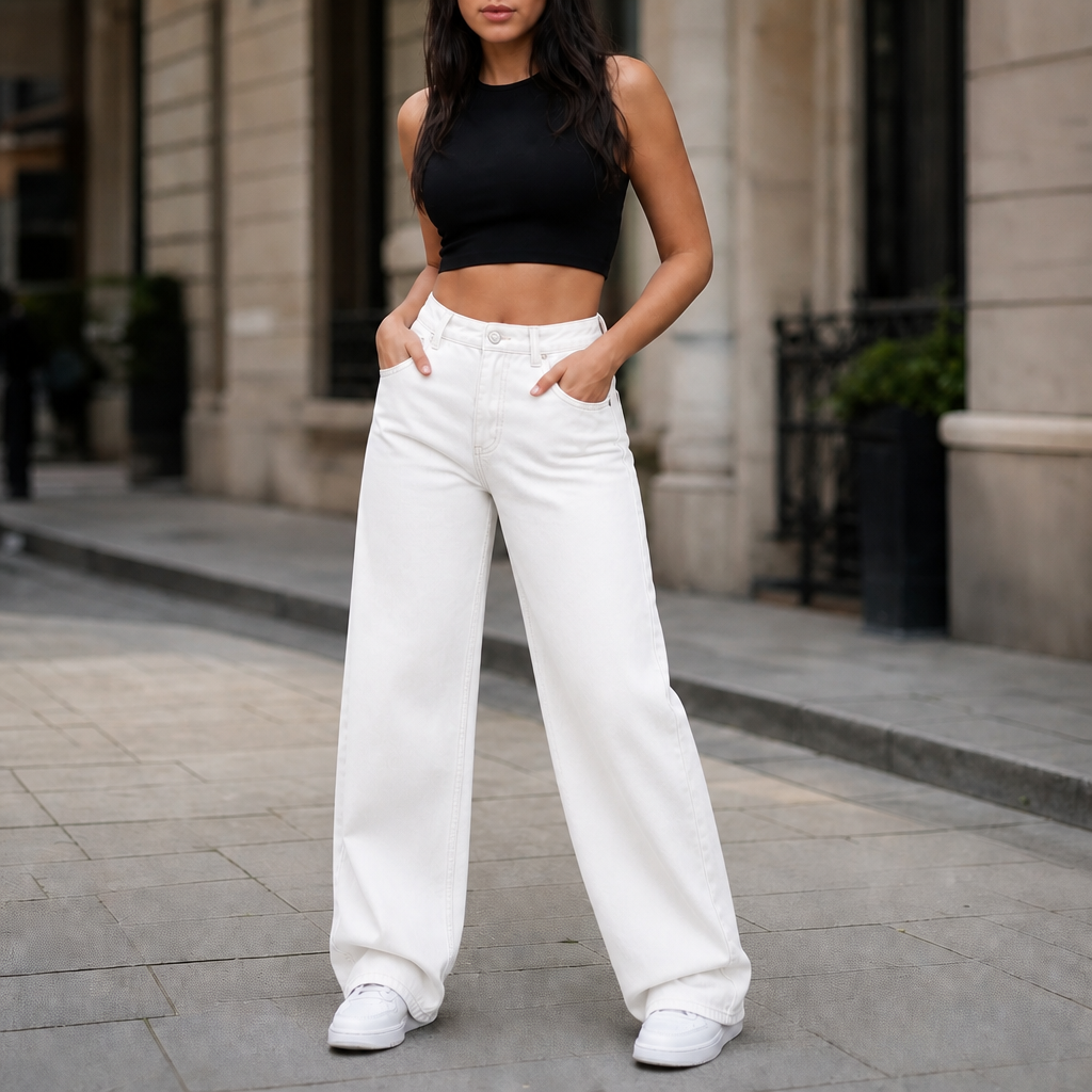 High-Rise Relaxed Straight-Leg Jeans