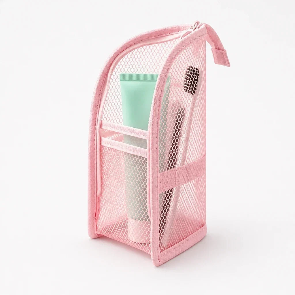 Foldable Mesh Travel Toiletry Organizer