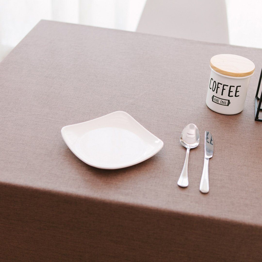 Waterproof Linen Rectangle?Solid Tablecloth Anti-scalding Tableware