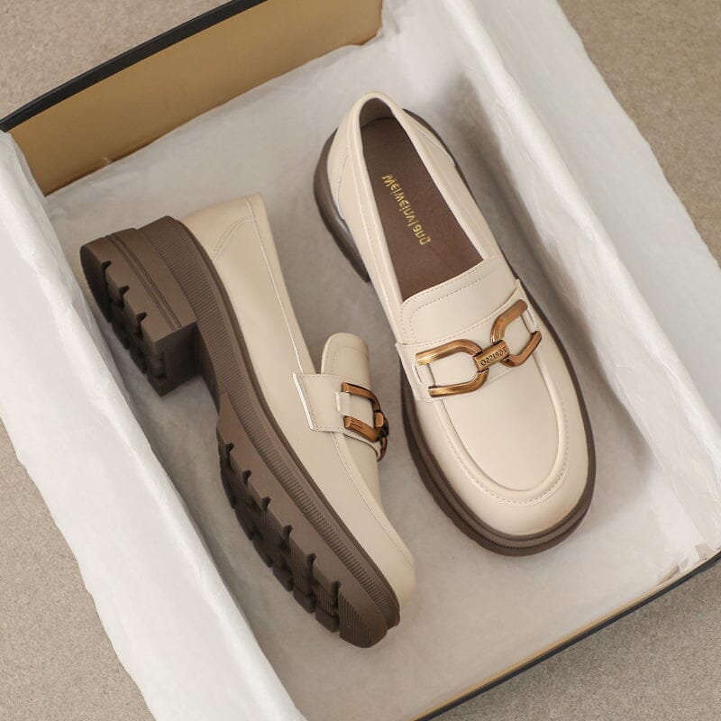 Women Autumn Casual Retro Low Heel Loafers