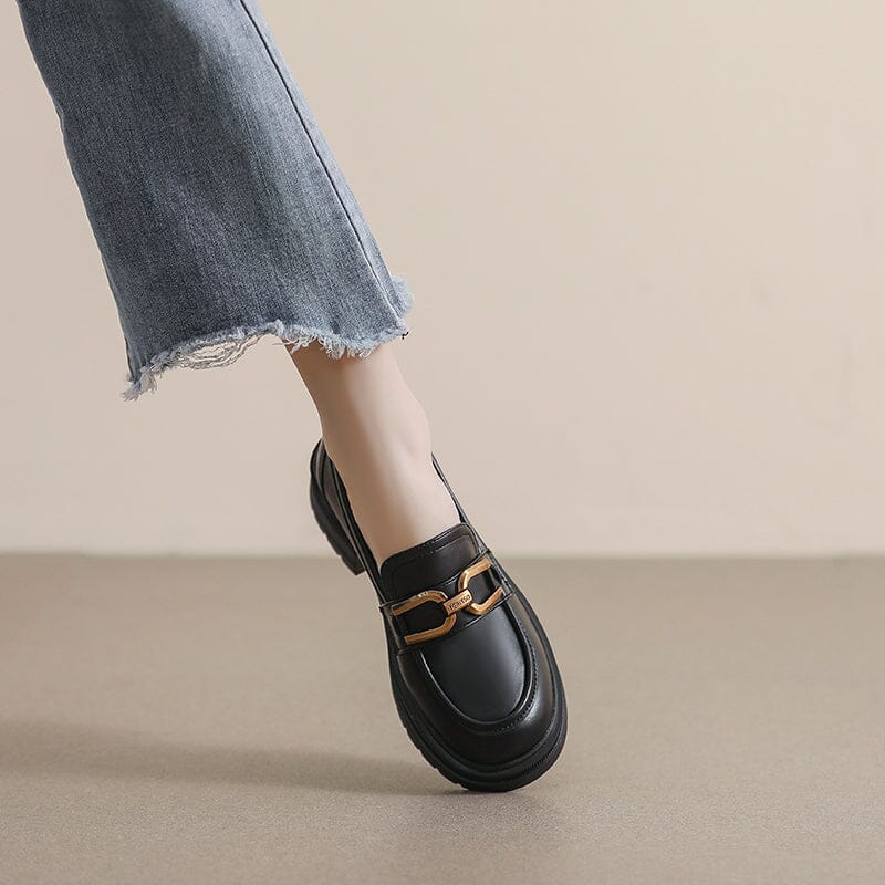 Women Autumn Casual Retro Low Heel Loafers