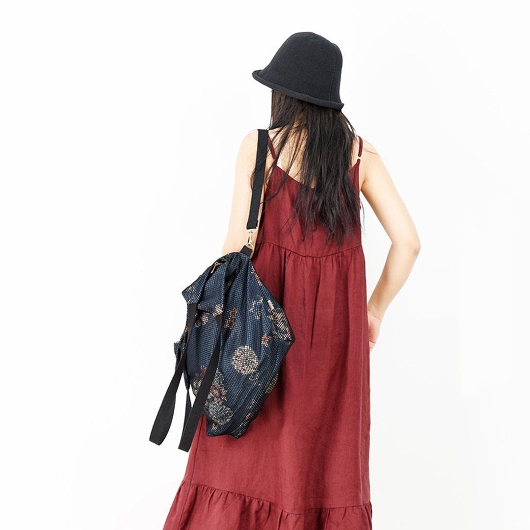 Women Mesh Printed Denim Casual Shoulder Bag Crossbody Bag
